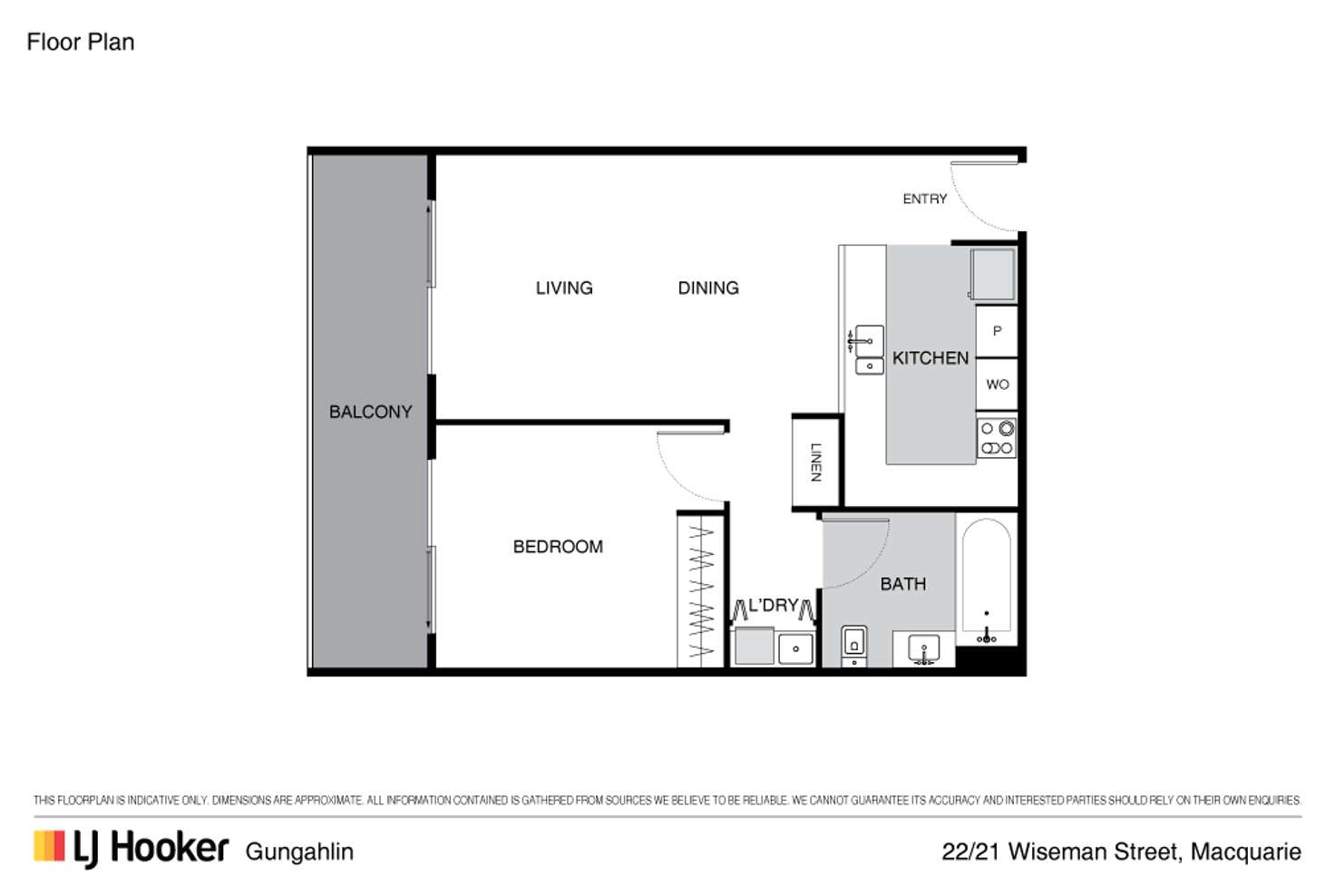 Floorplan of Homely apartment listing, 22/21 Wiseman Street, Macquarie ACT 2614