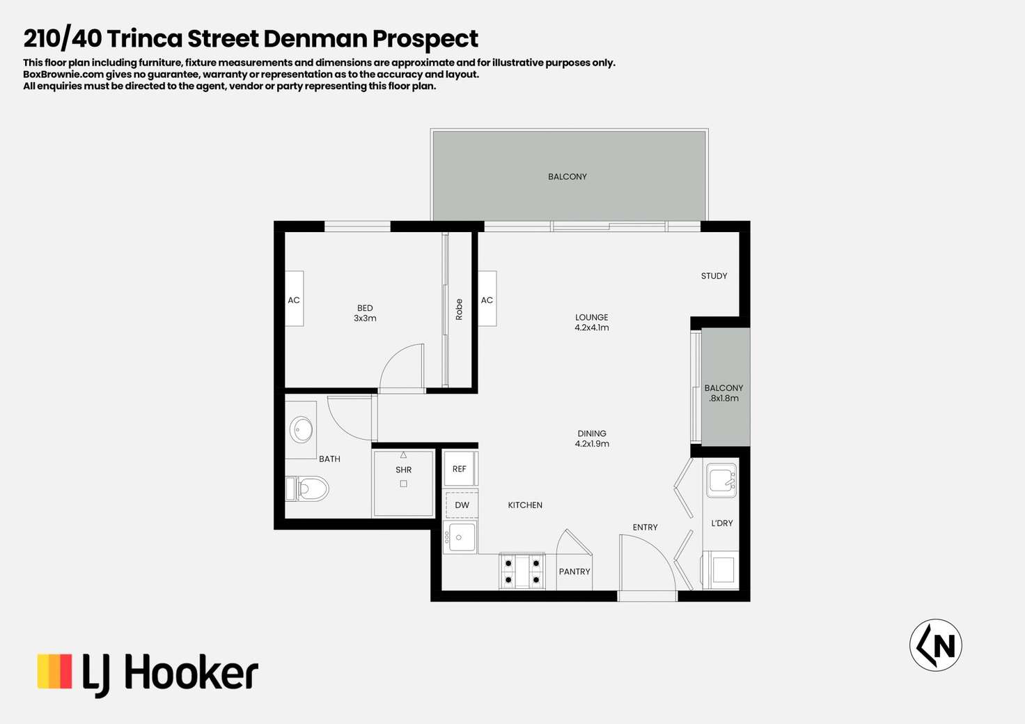 Floorplan of Homely apartment listing, 210/40 Trinca Street, Denman Prospect ACT 2611