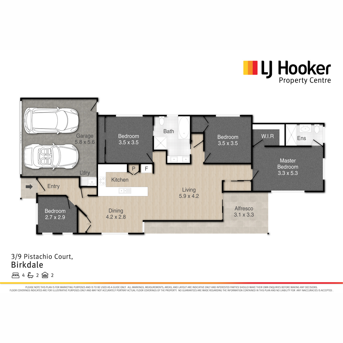 Floorplan of Homely house listing, 3/9 Pistachio Court, Birkdale QLD 4159