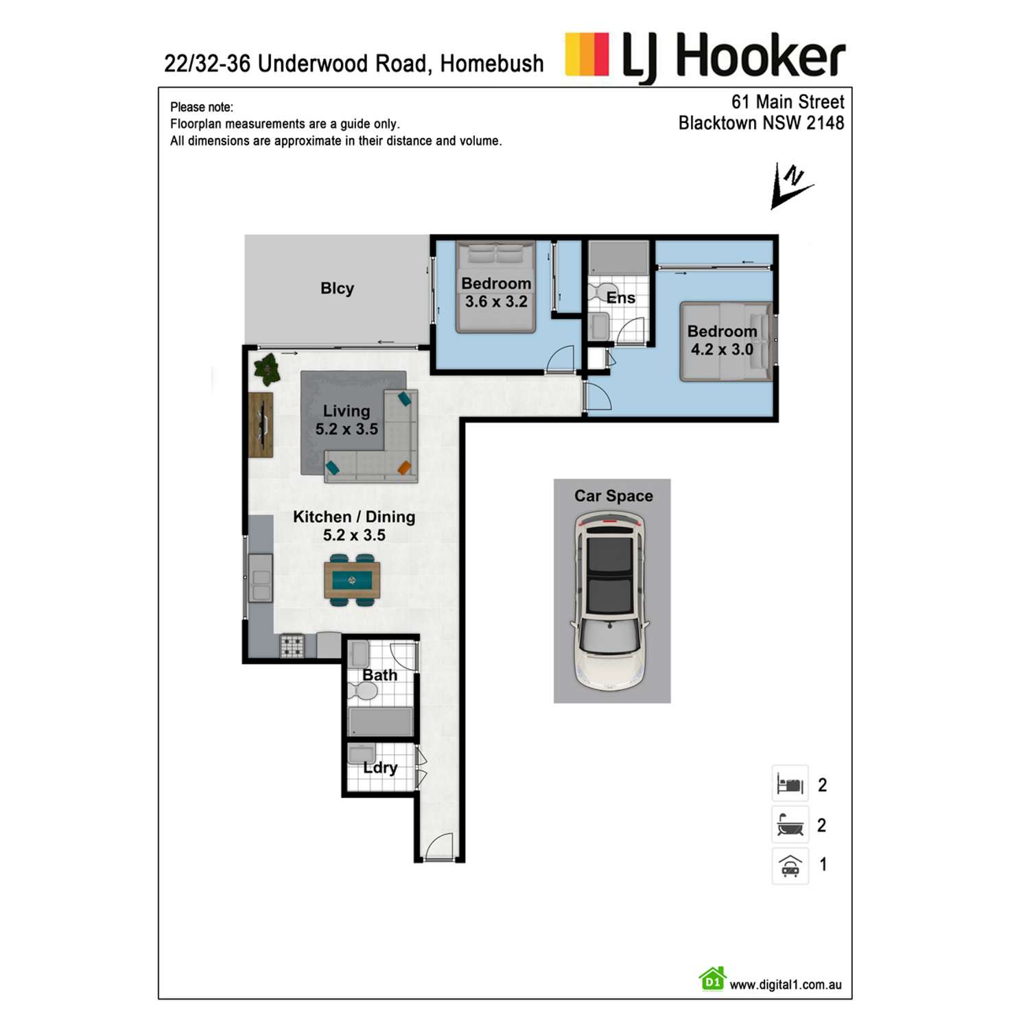 Floorplan of Homely apartment listing, 22/32-36 Underwood Road, Homebush NSW 2140