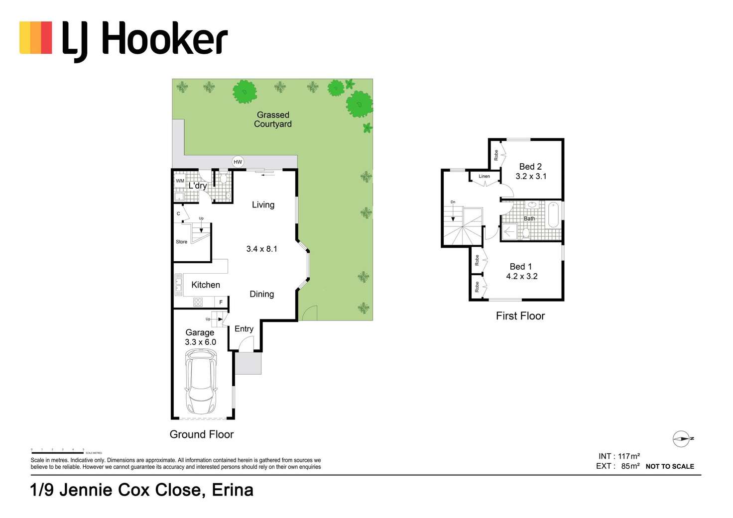 Floorplan of Homely townhouse listing, 1/9 Jennie Cox Close, Erina NSW 2250