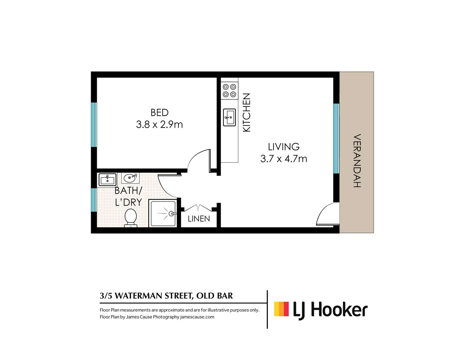 Floorplan of Homely unit listing, 3/5 Waterman Street, Old Bar NSW 2430