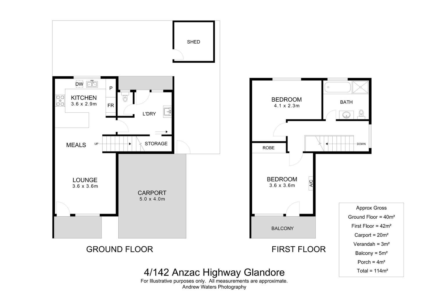 Floorplan of Homely unit listing, 4/142 Anzac Highway, Glandore SA 5037