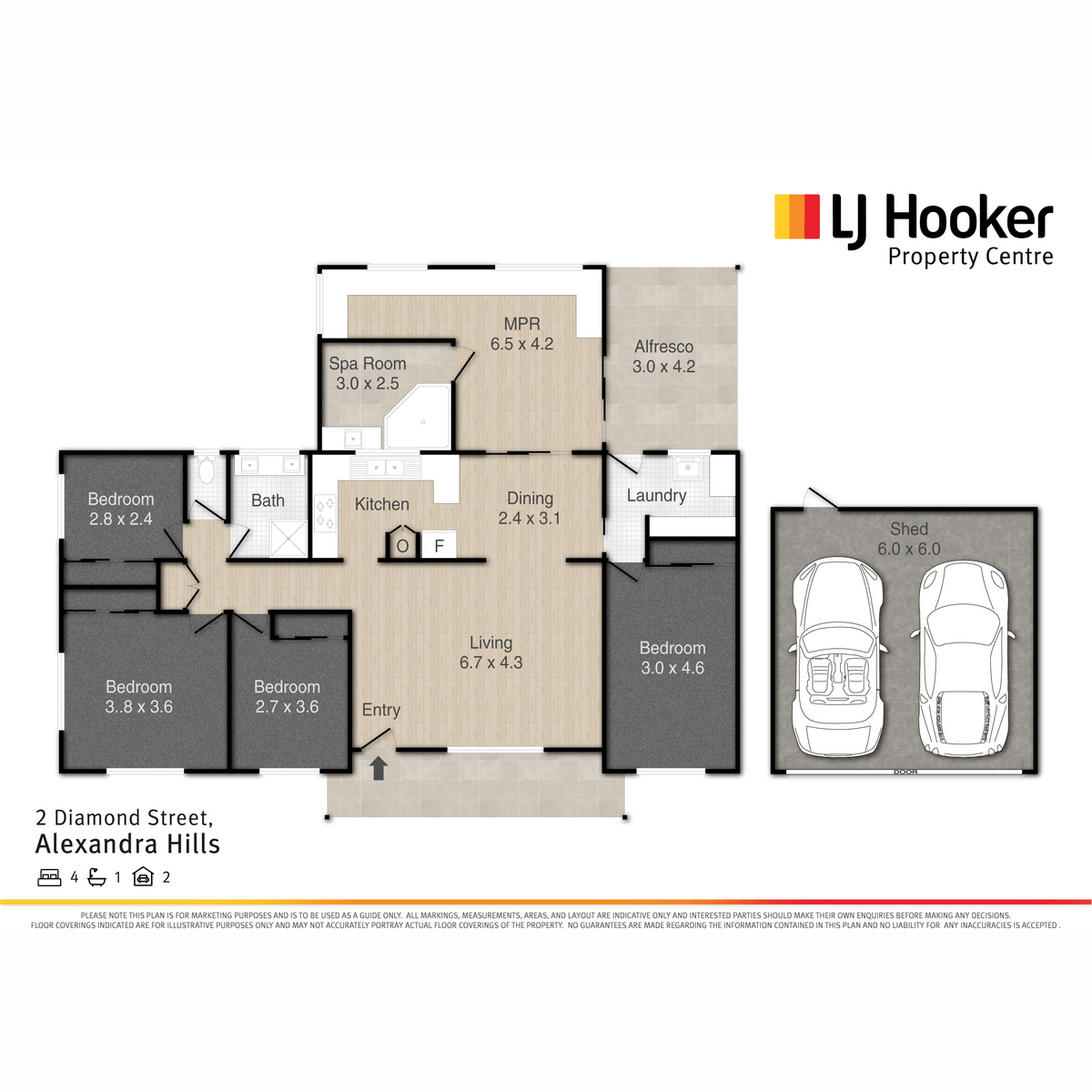 Floorplan of Homely house listing, 2 Diamond Street, Alexandra Hills QLD 4161