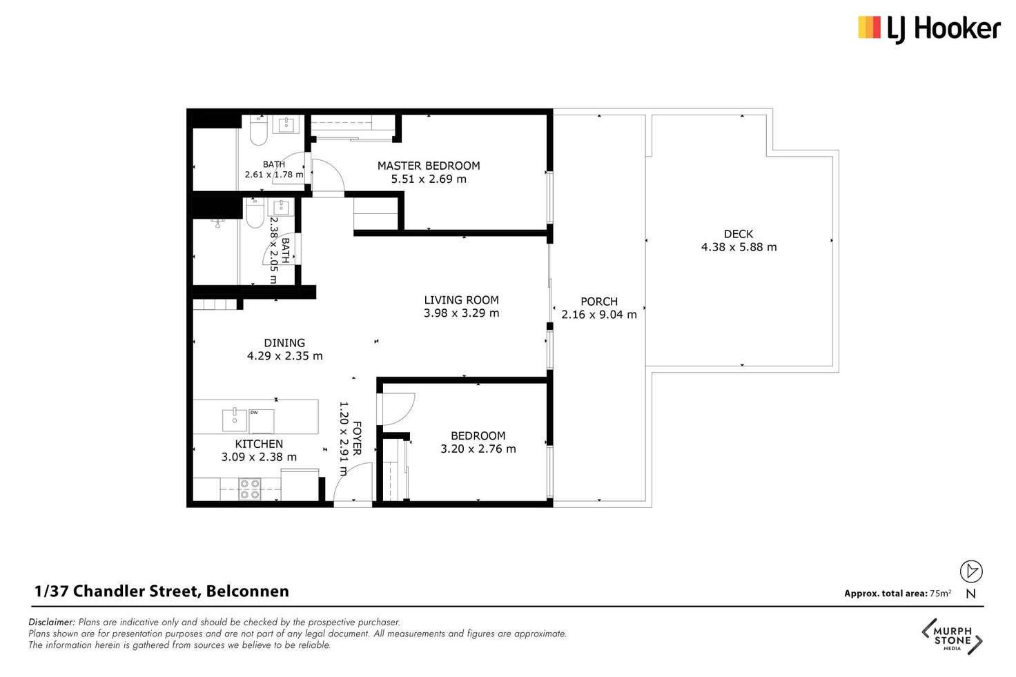 Floorplan of Homely apartment listing, 1/37 Chandler Street, Belconnen ACT 2617
