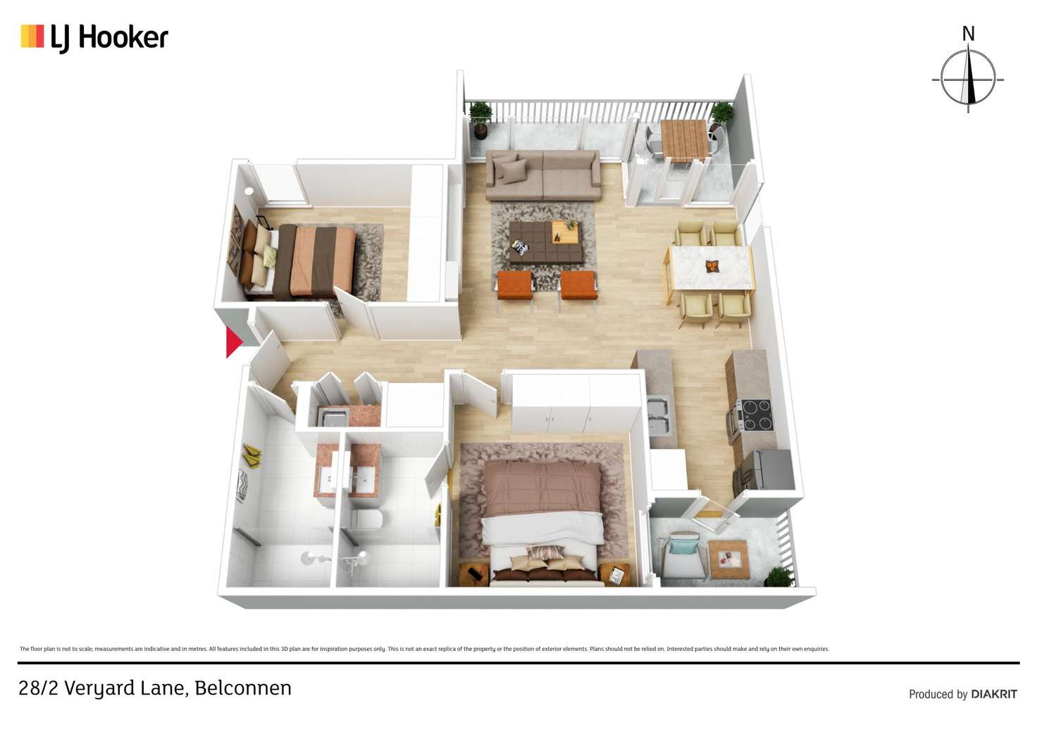 Floorplan of Homely apartment listing, 28/2 Veryard Lane, Belconnen ACT 2617