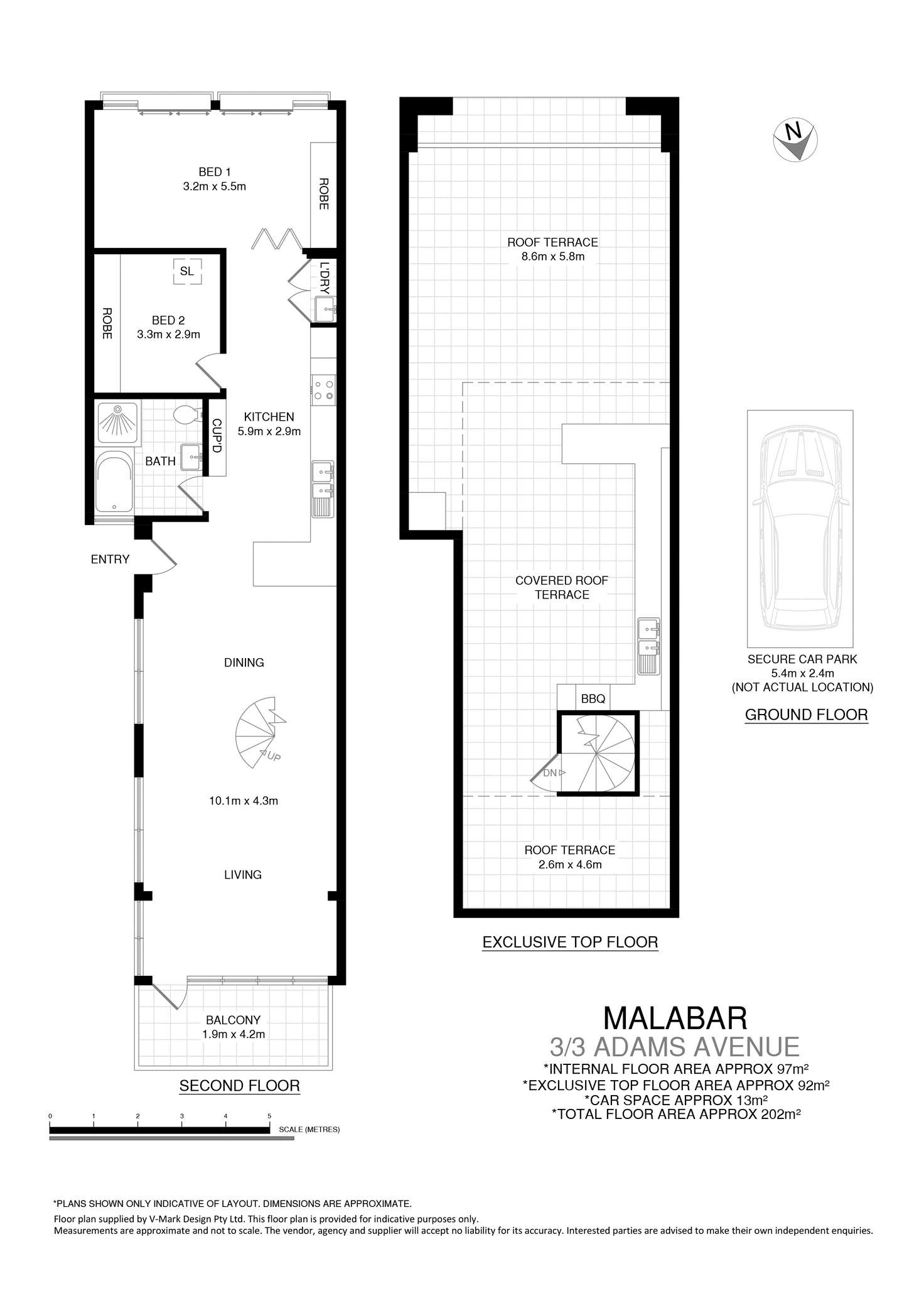 Floorplan of Homely unit listing, 3/3 Adams Ave, Malabar NSW 2036