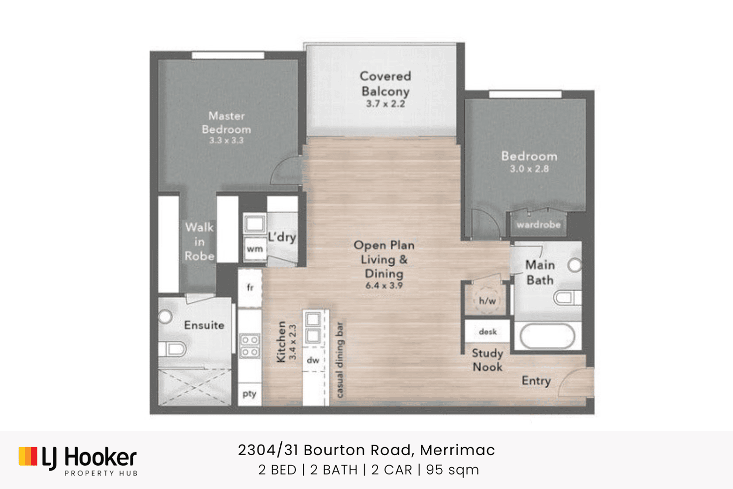 Floorplan of Homely apartment listing, 2304/31 Bourton Road, Merrimac QLD 4226