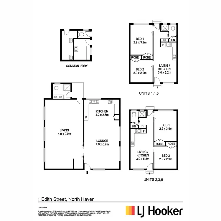 Floorplan of Homely block of units listing, 1 Edith Street, North Haven NSW 2443