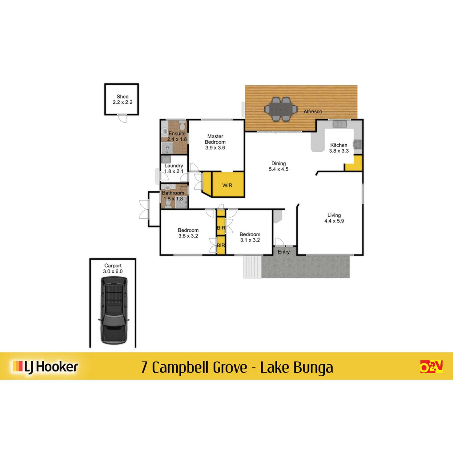 Floorplan of Homely house listing, 7 Campbell Grove, Lake Bunga VIC 3909