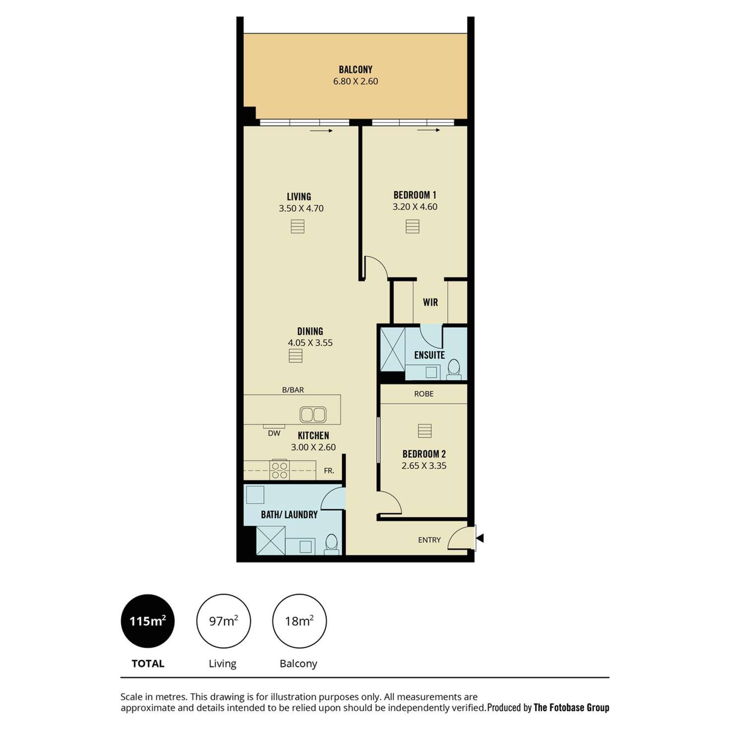 Floorplan of Homely unit listing, 201/20-24 Metro Parade, Mawson Lakes SA 5095