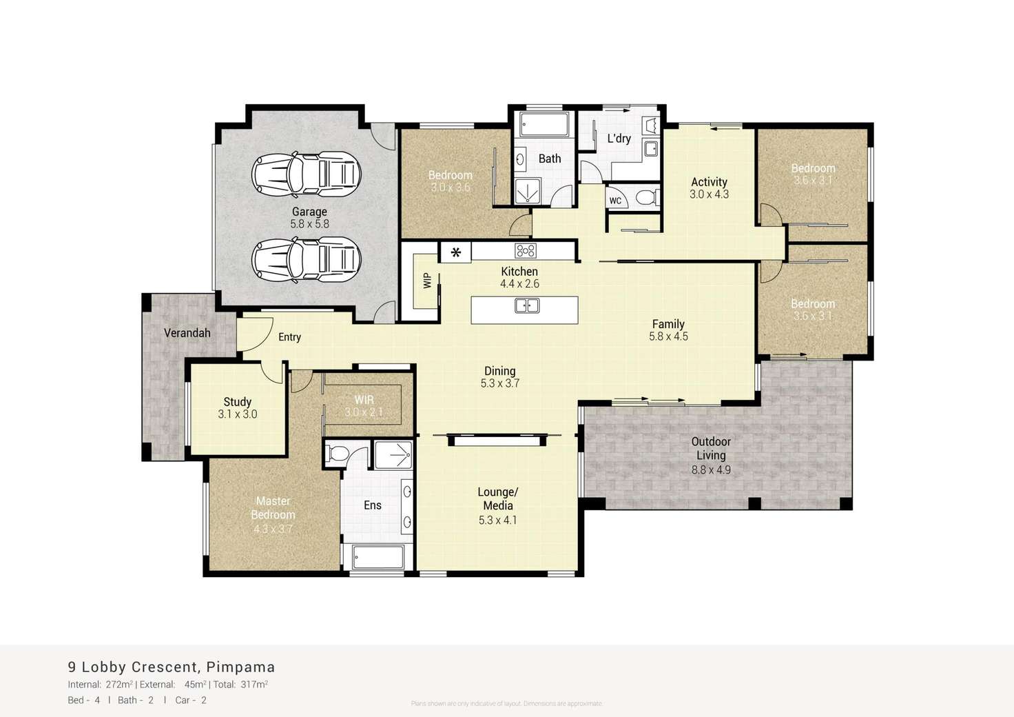 Floorplan of Homely house listing, 9 Looby Crescent, Pimpama QLD 4209