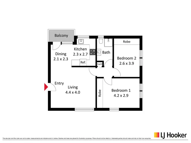 Floorplan of Homely apartment listing, 1/41 David Street, O'connor ACT 2602