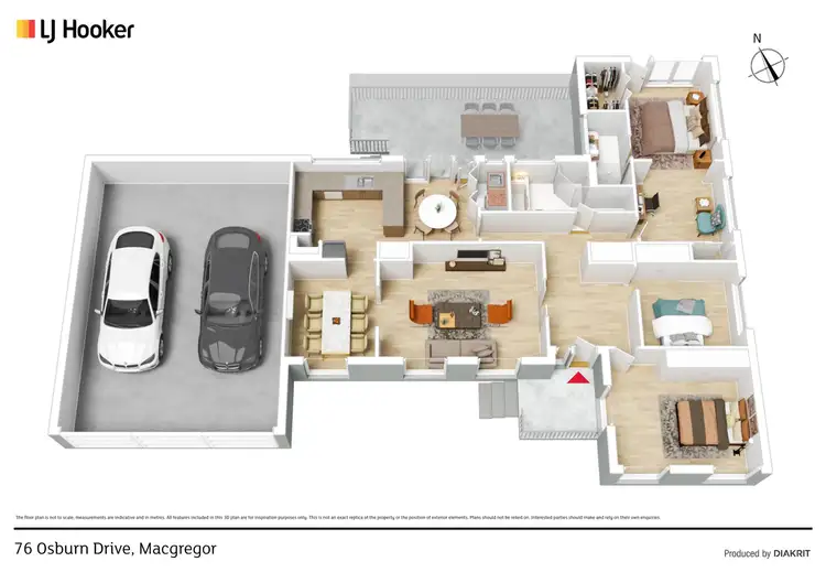 Floorplan of Homely house listing, 76 Osburn Drive, Macgregor ACT 2615