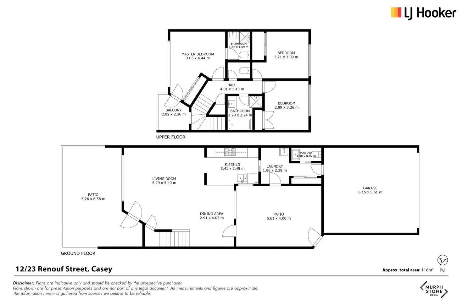 Floorplan of Homely townhouse listing, 12/23 Renouf Street, Casey ACT 2913