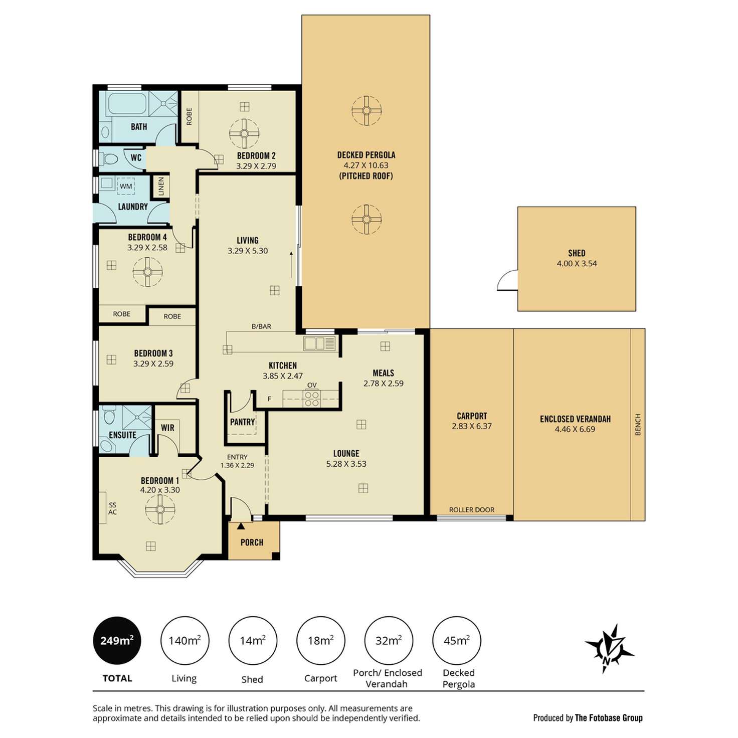 Floorplan of Homely house listing, 10 Rosebank Crescent, Hillbank SA 5112