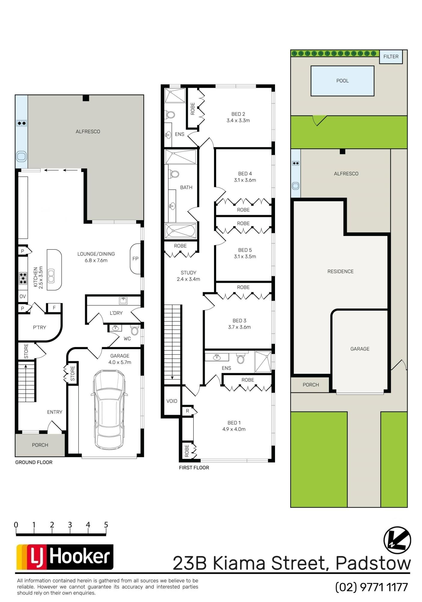 Floorplan of Homely semiDetached listing, 23B Kiama Street, Padstow NSW 2211