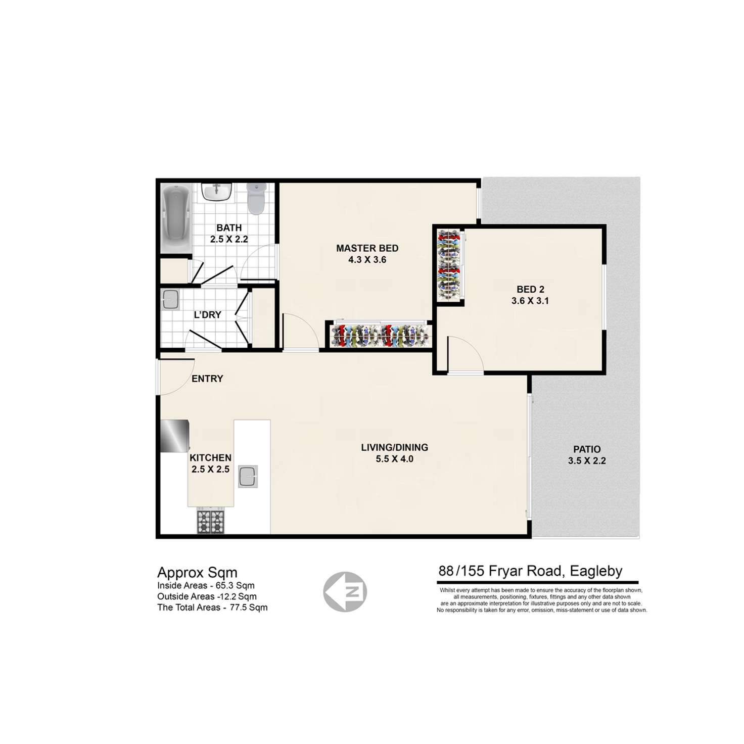 Floorplan of Homely unit listing, 88/155 Fryar Road, Eagleby QLD 4207
