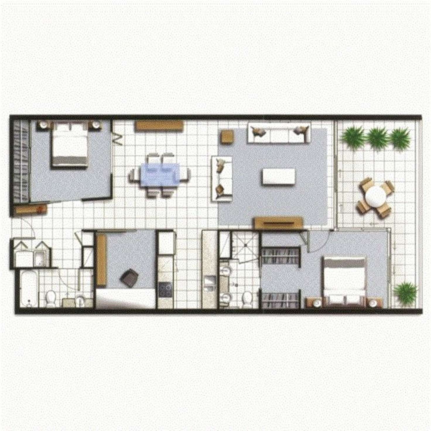 Floorplan of Homely apartment listing, 402/11 Compass Drive, Biggera Waters QLD 4216