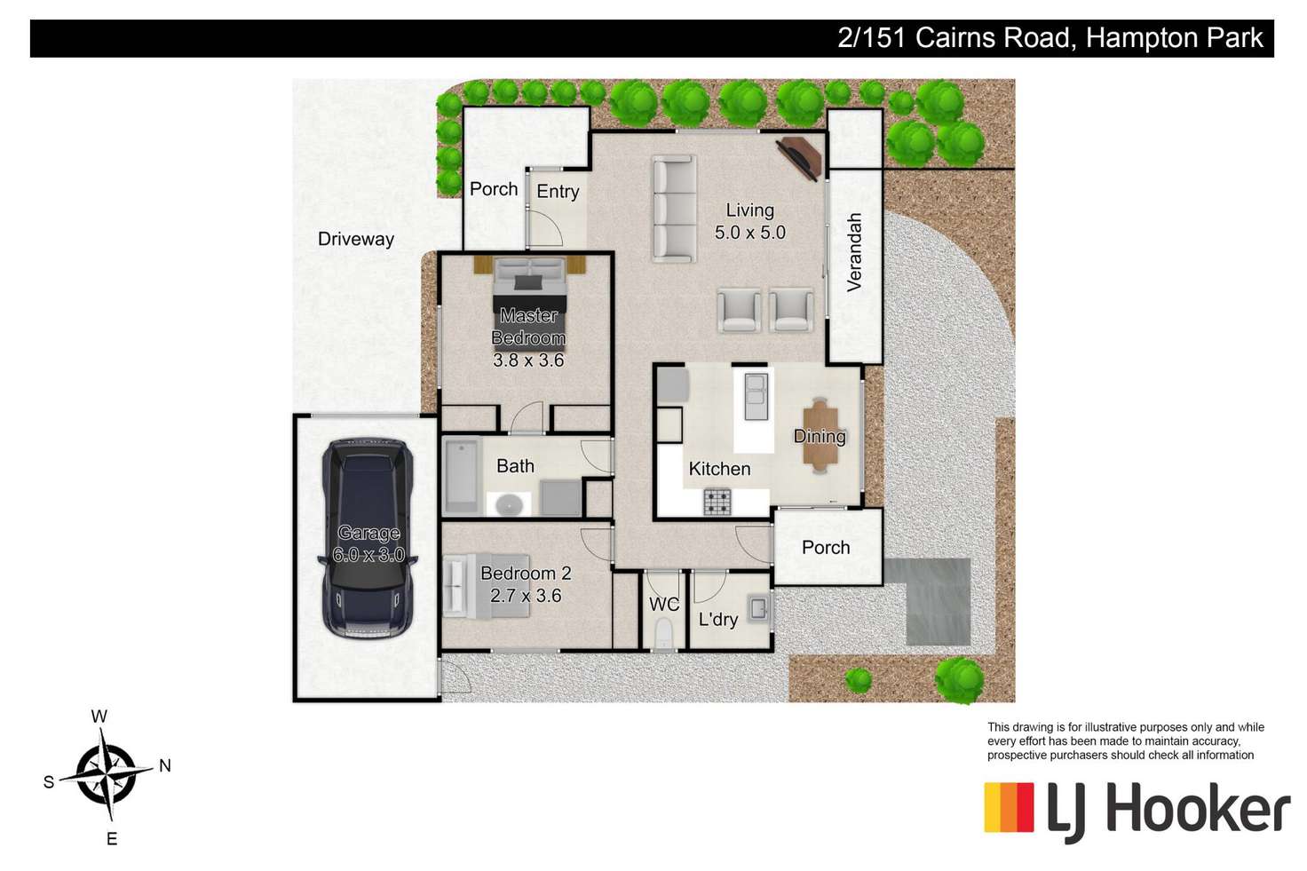 Floorplan of Homely unit listing, 2/151 Cairns Road, Hampton Park VIC 3976
