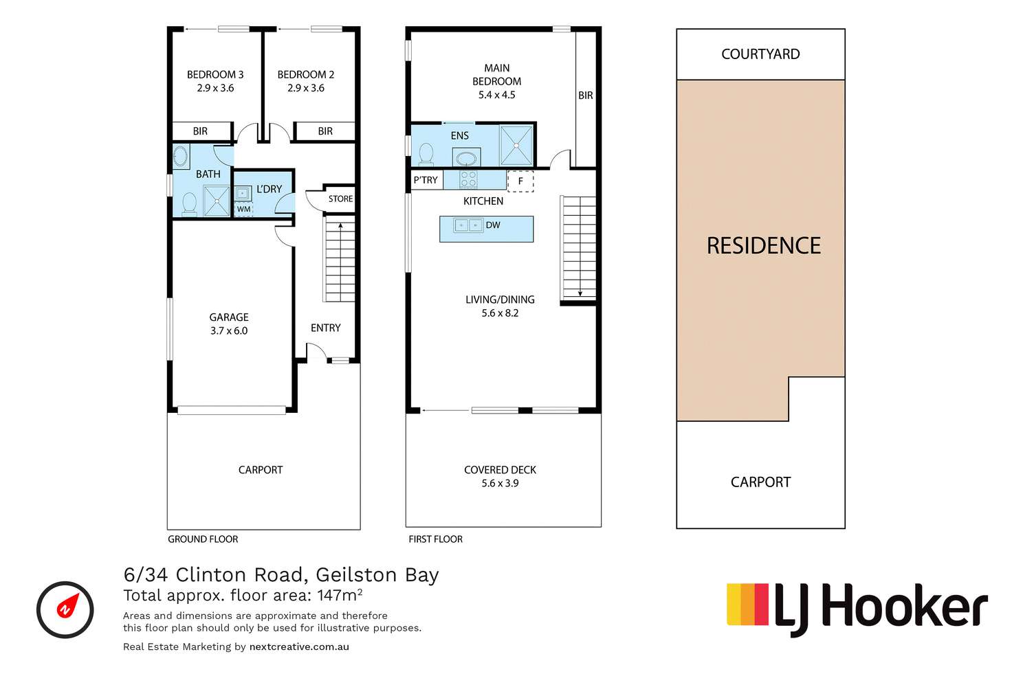 Floorplan of Homely townhouse listing, 6/34 Clinton Road, Geilston Bay TAS 7015