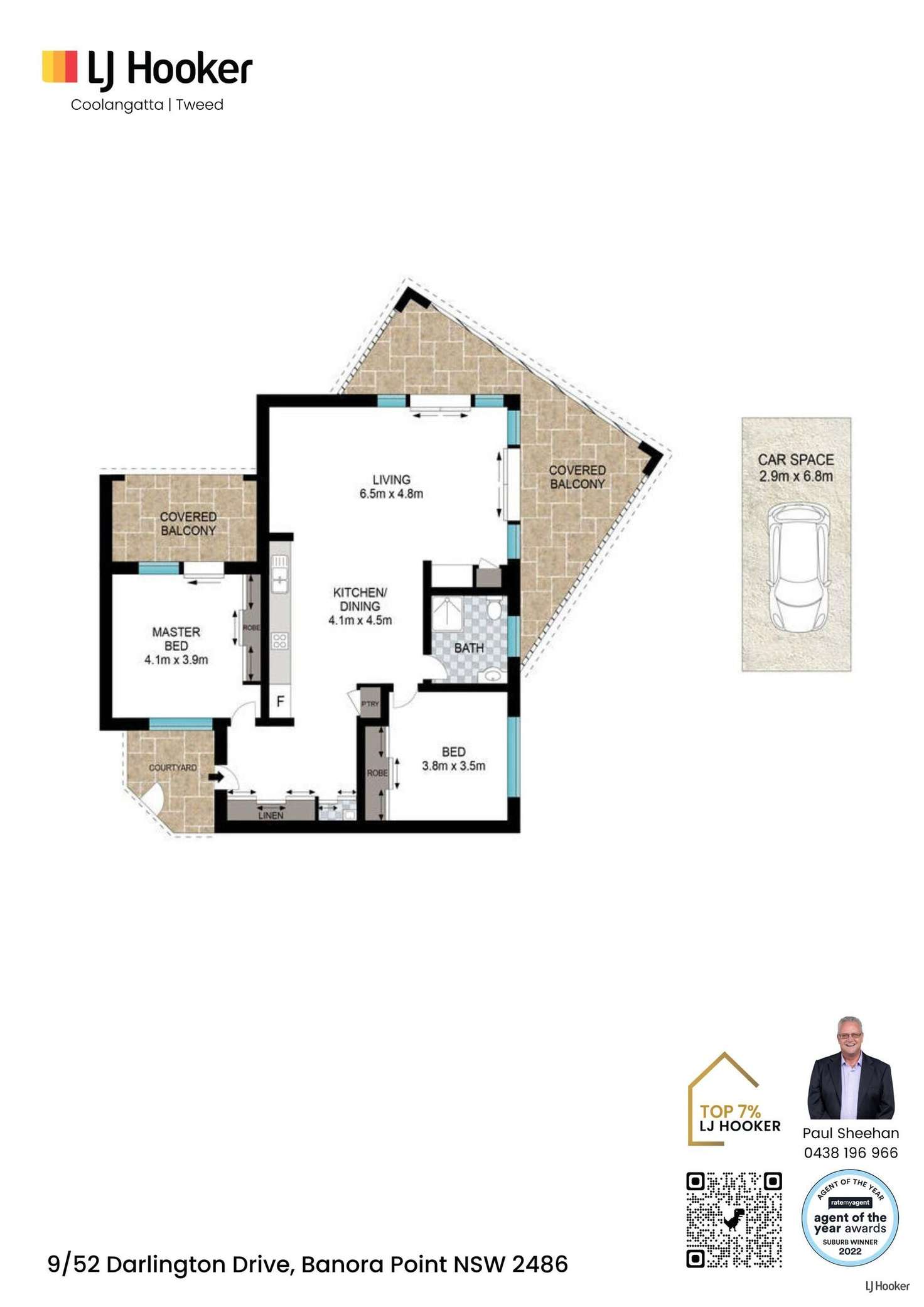 Floorplan of Homely unit listing, 9/52 Darlington Drive, Banora Point NSW 2486