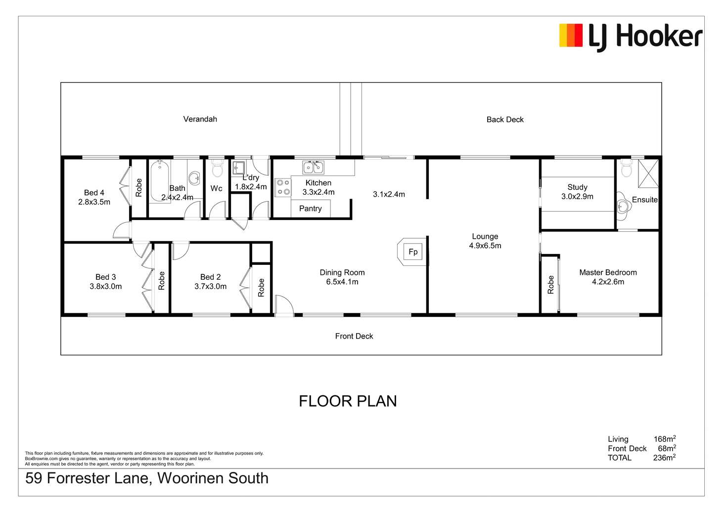Floorplan of Homely ruralOther listing, 59 Forrester Lane, Woorinen South VIC 3588