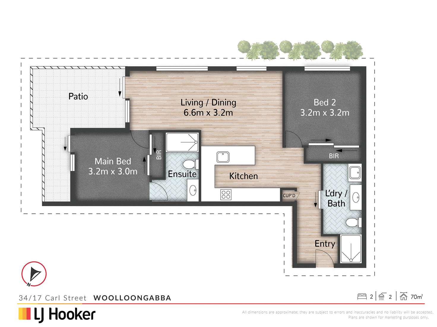 Floorplan of Homely unit listing, Unit 34/17 Carl Street, Woolloongabba QLD 4102
