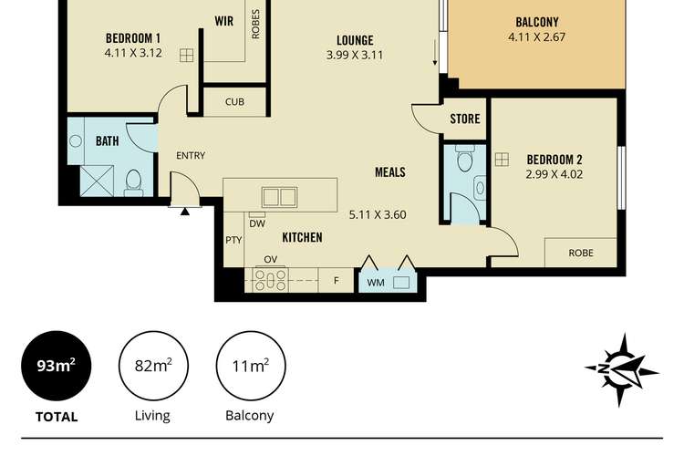 Floorplan of Homely apartment listing, 109/170 The Parade, Norwood SA 5067