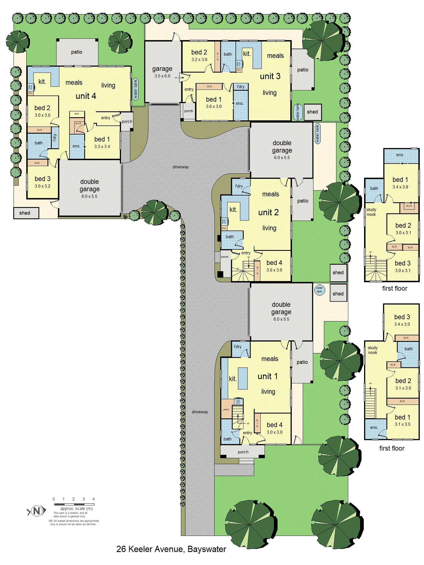 Floorplan of Homely townhouse listing, 2, 3 & 4/26 Keeler Avenue, Bayswater VIC 3153