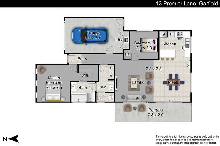 Floorplan of Homely unit listing, 13 Premier Lane, Garfield VIC 3814
