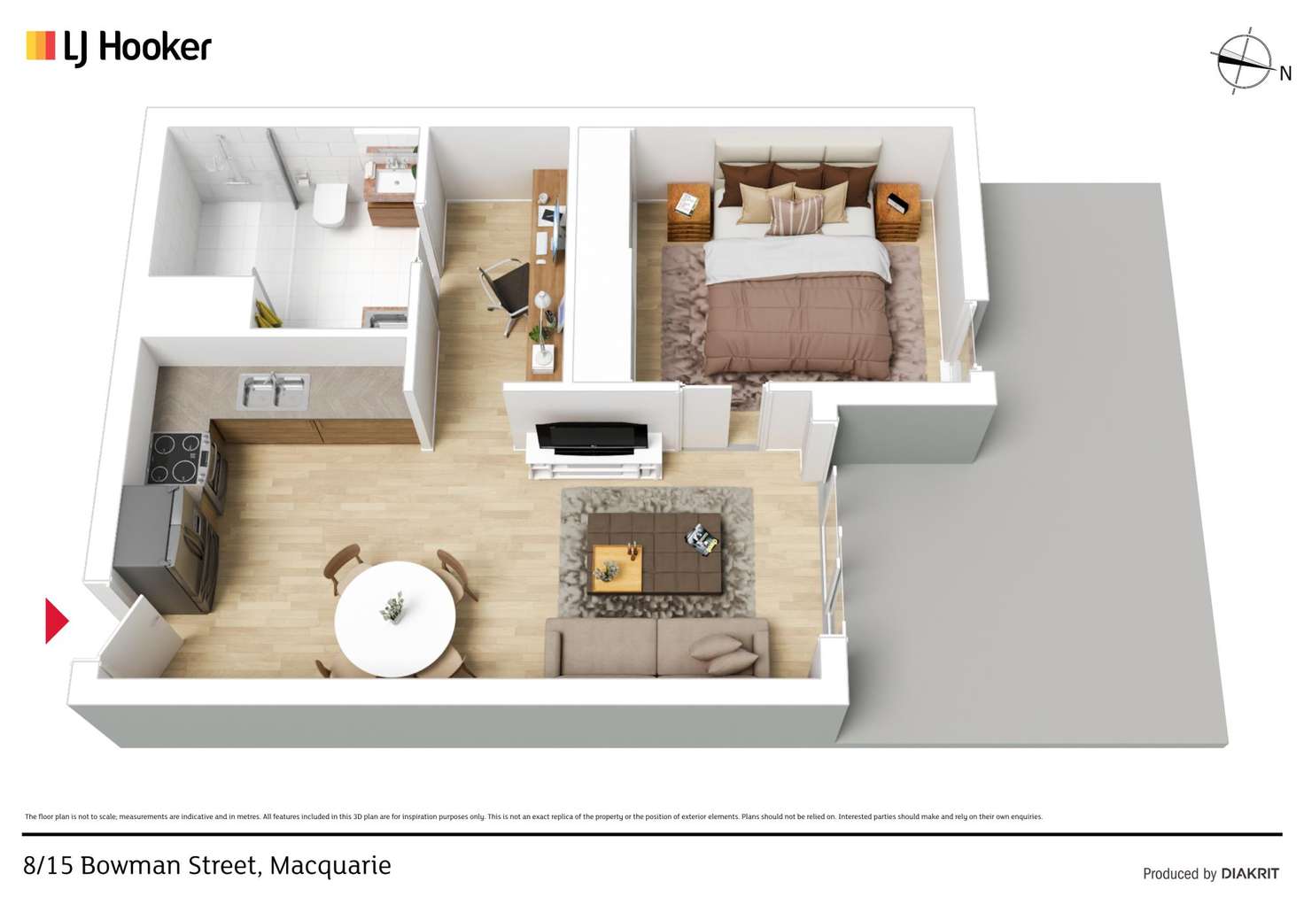Floorplan of Homely apartment listing, 8/15 Bowman Street, Macquarie ACT 2614