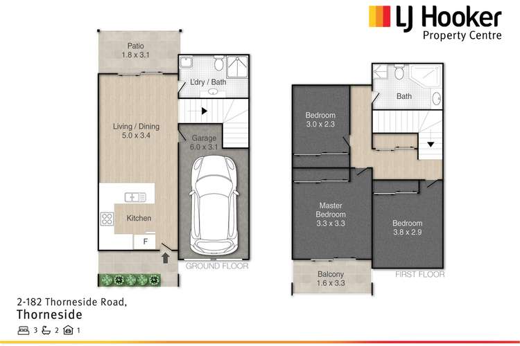 Floorplan of Homely townhouse listing, 2/180-182 Thorneside Road, Thorneside QLD 4158