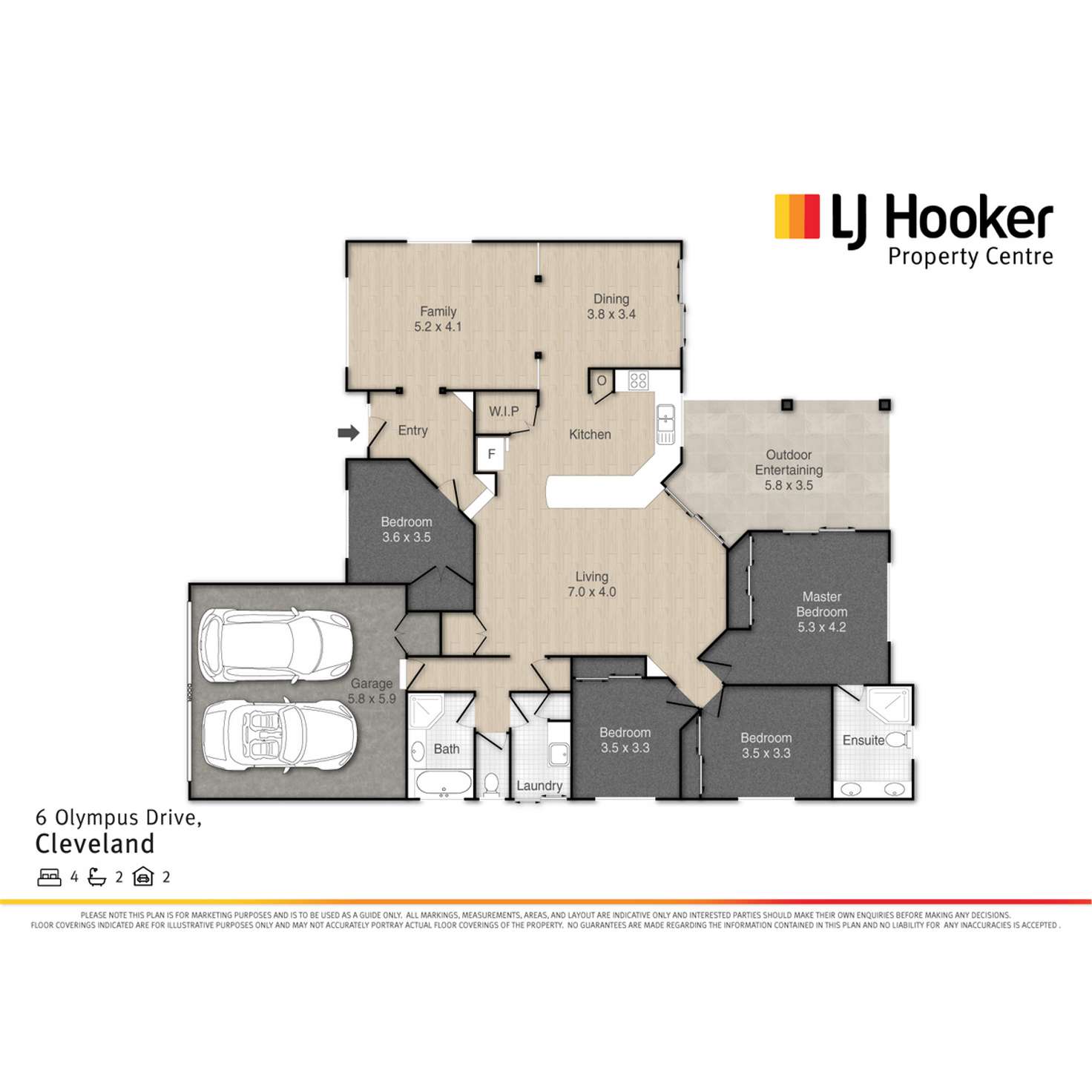 Floorplan of Homely house listing, 6 Olympus Drive, Cleveland QLD 4163