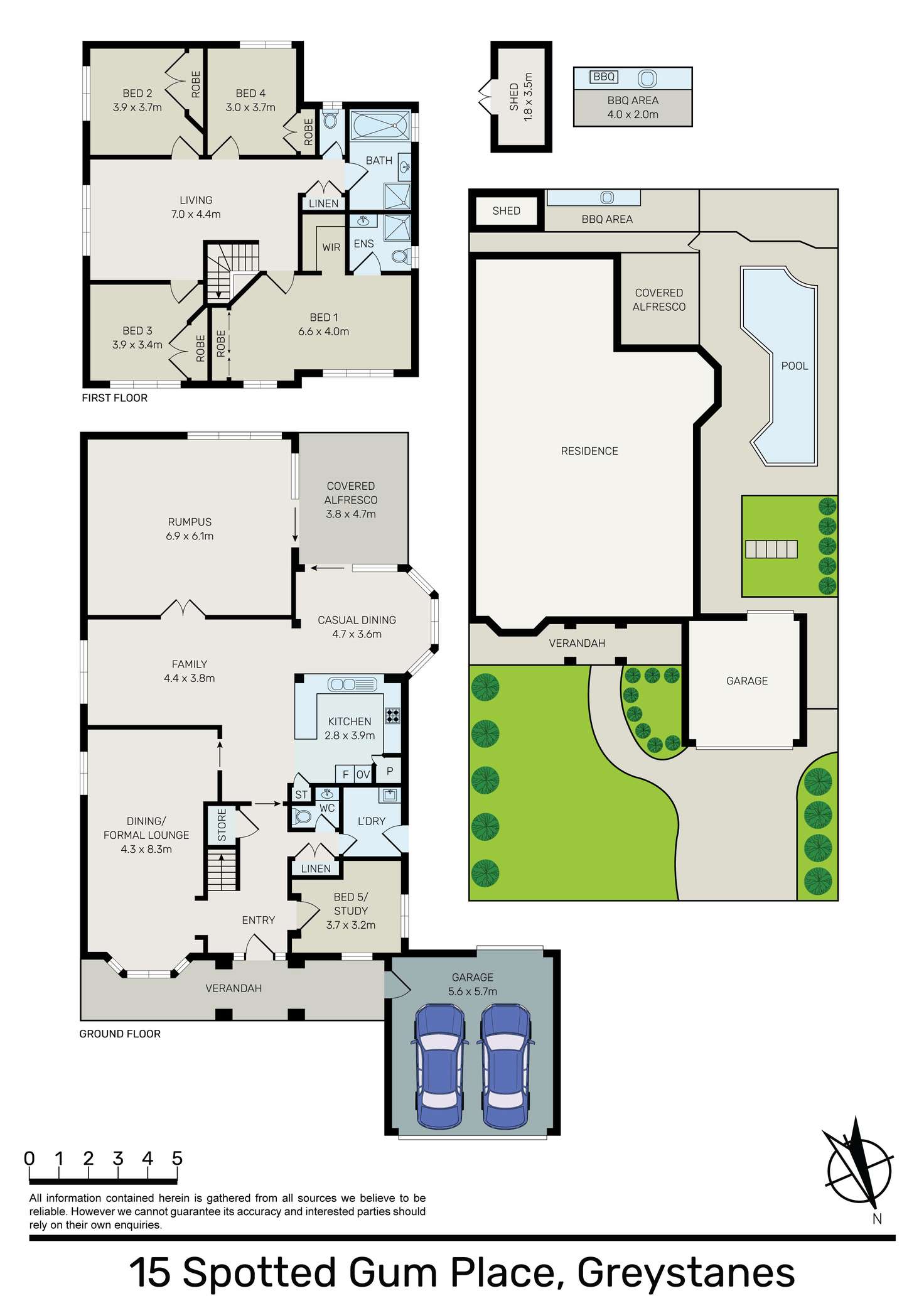 Floorplan of Homely house listing, 15 Spotted Gum Place, Greystanes NSW 2145