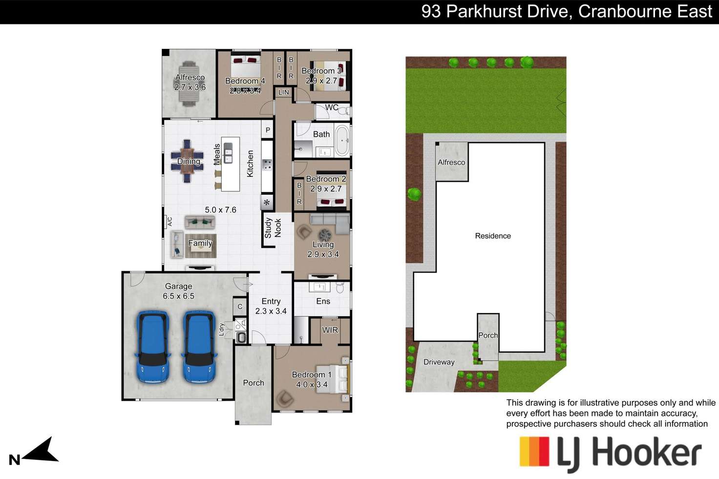 Floorplan of Homely house listing, 93 Parkhurst Drive, Cranbourne East VIC 3977