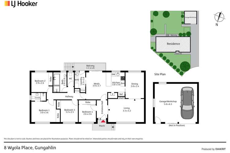 Floorplan of Homely house listing, 8 Wyola Place, Kaleen ACT 2617