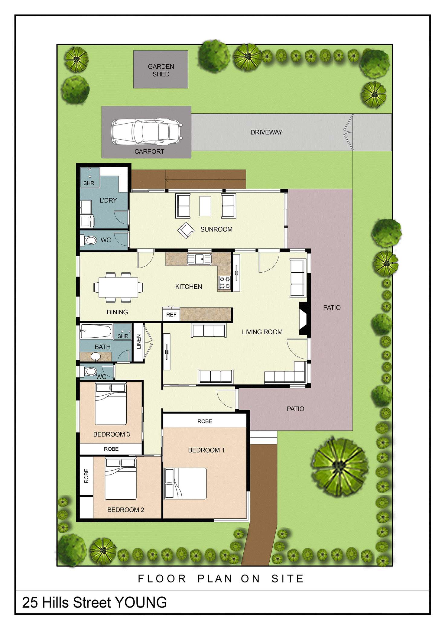 Floorplan of Homely house listing, 25 Hills Street, Young NSW 2594