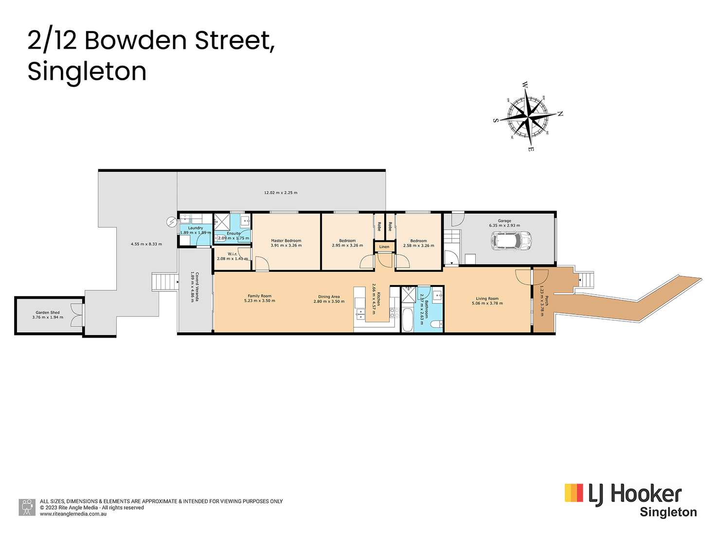 Floorplan of Homely semiDetached listing, 2/12 Bowden Street, Singleton NSW 2330