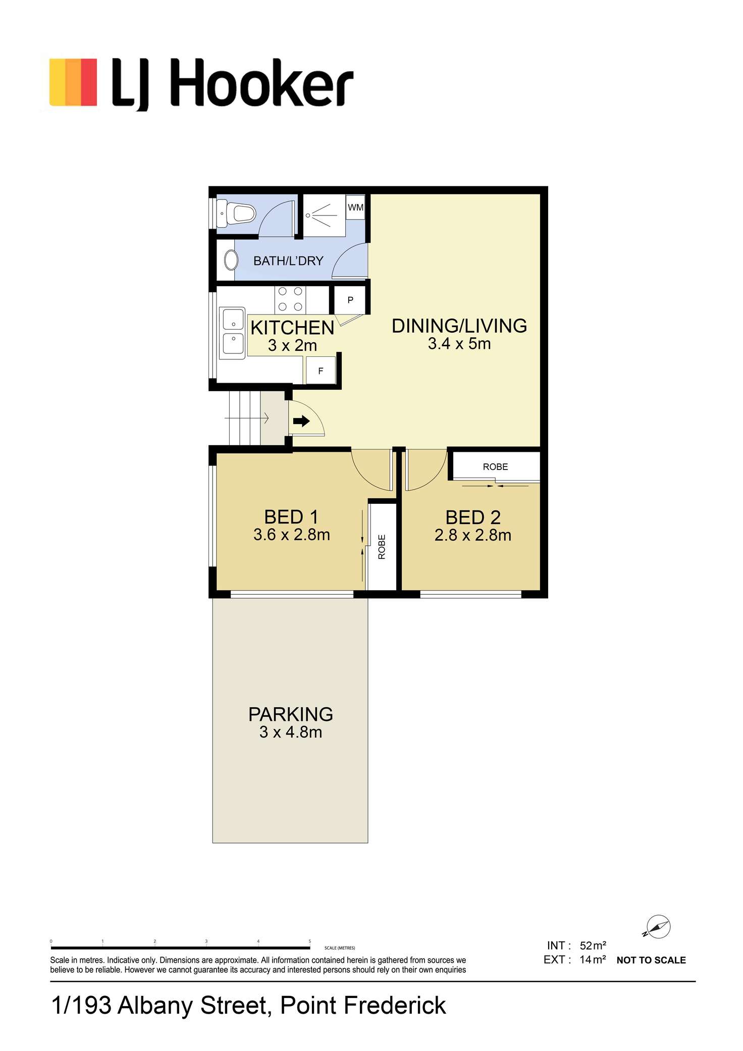 Floorplan of Homely unit listing, 1/193 Albany Street, Point Frederick NSW 2250