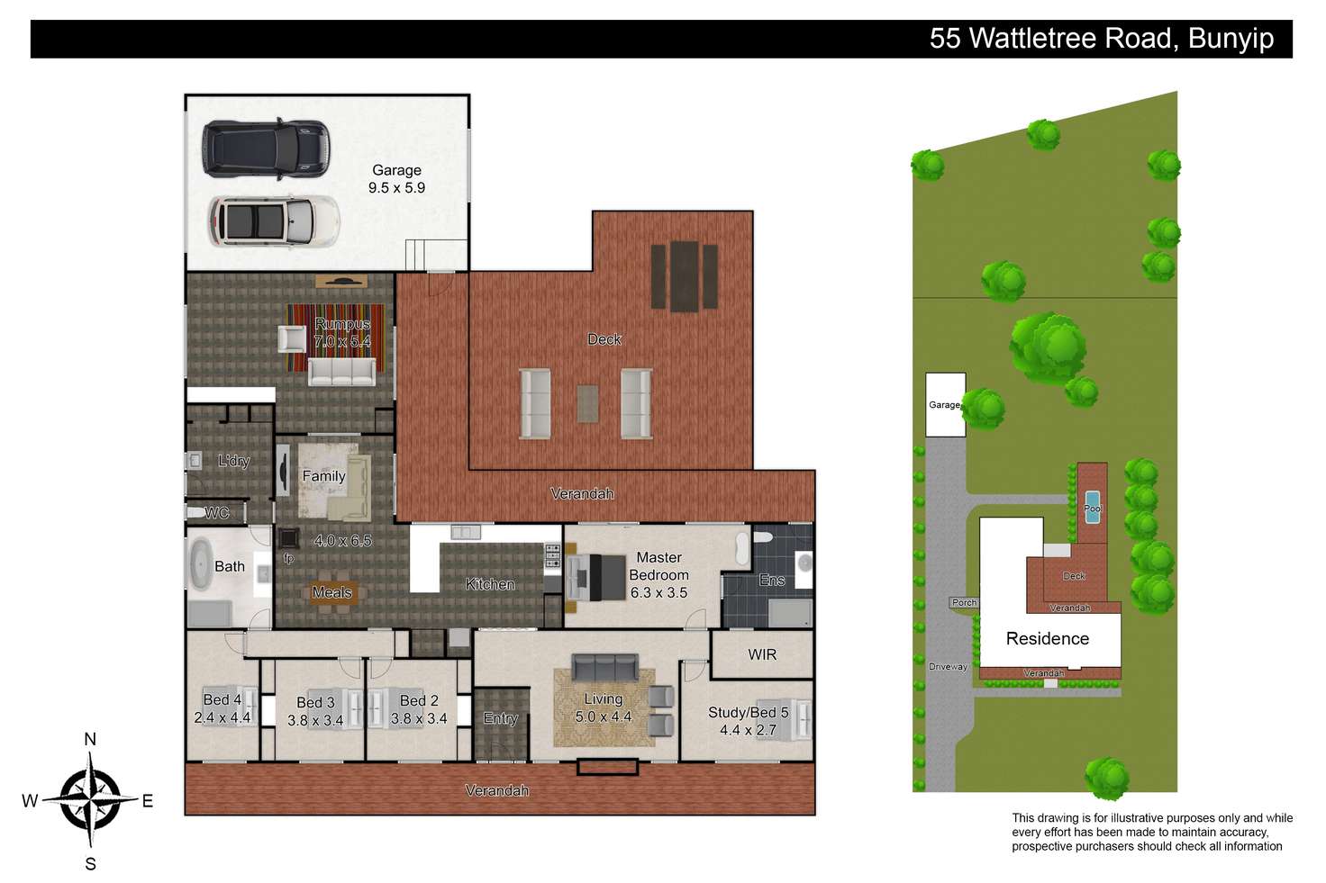 Floorplan of Homely house listing, 55 Wattletree Road, Bunyip VIC 3815