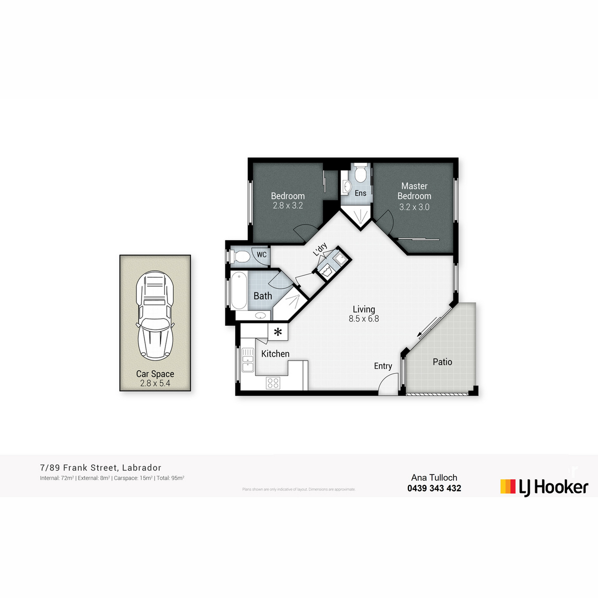 Floorplan of Homely unit listing, 7/89 Frank Street, Labrador QLD 4215