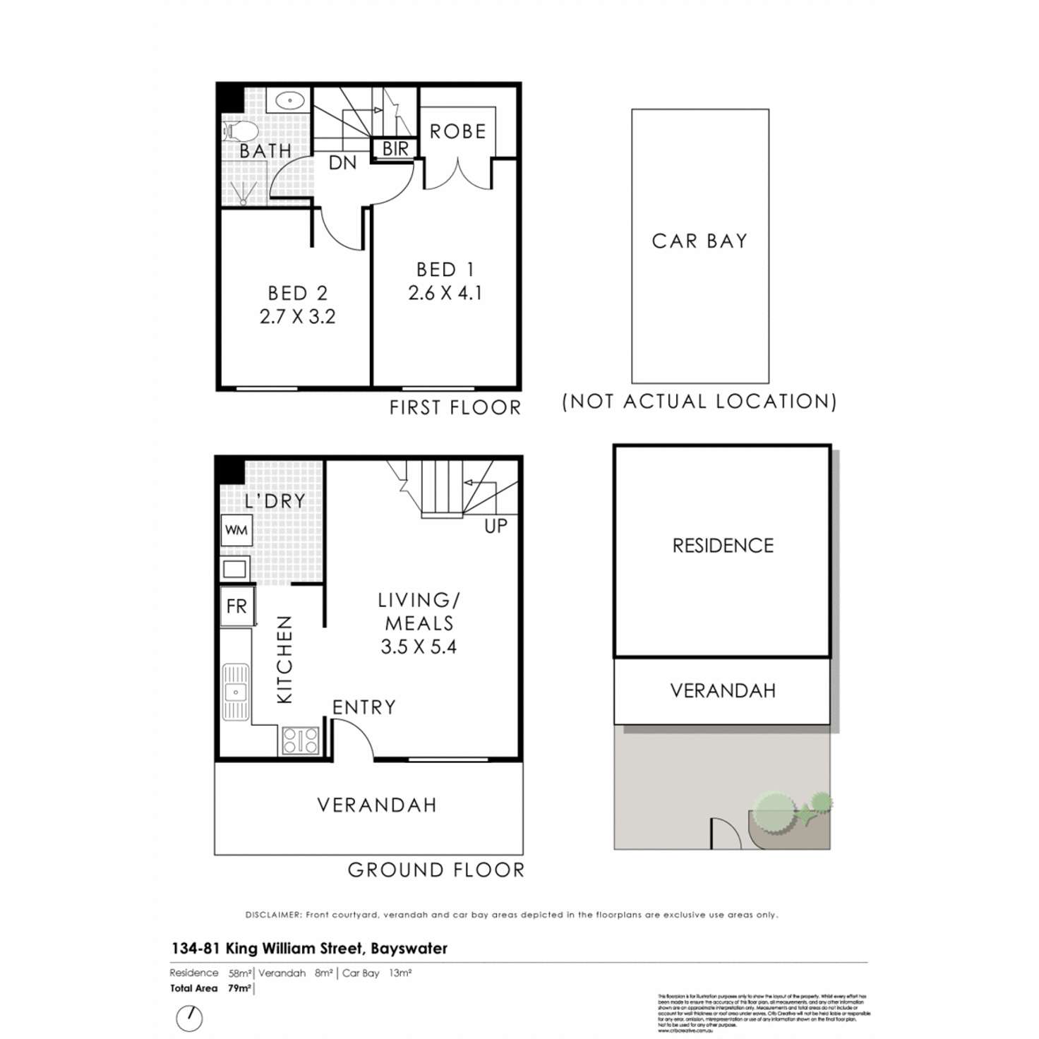 Floorplan of Homely unit listing, 134/81 King William Street, Bayswater WA 6053