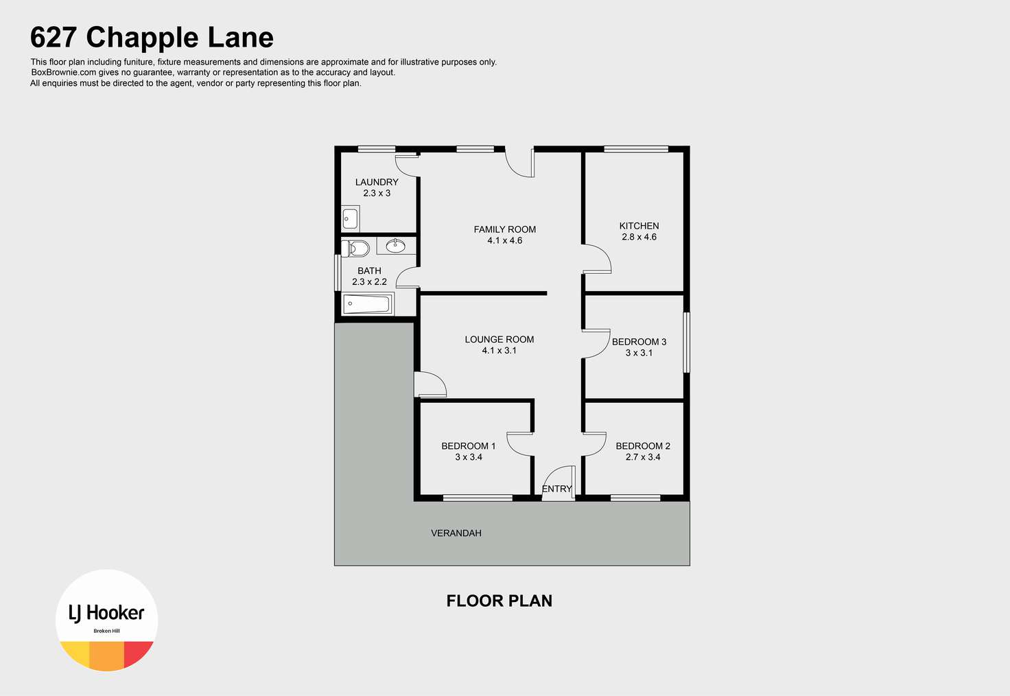 Floorplan of Homely house listing, 627 Chapple Lane, Broken Hill NSW 2880