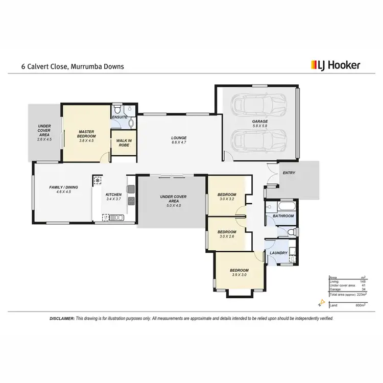 Floorplan of Homely house listing, 6 Calvert Close, Murrumba Downs QLD 4503