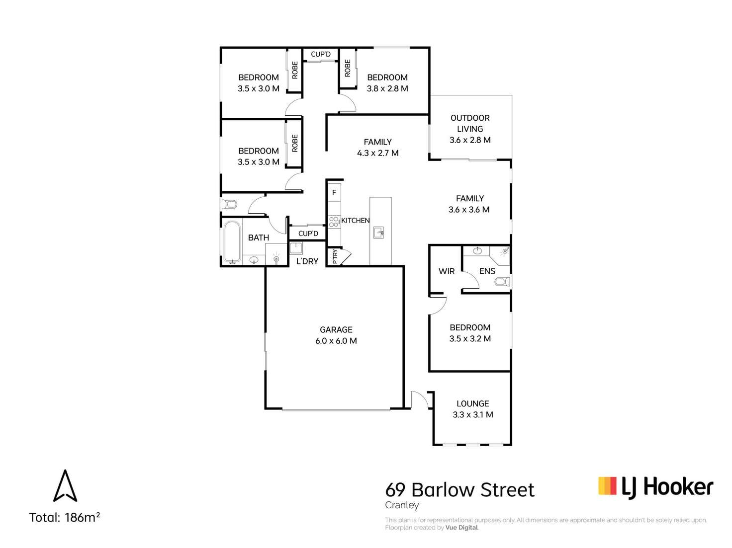 Floorplan of Homely house listing, 69 Barlow Street, Cranley QLD 4350