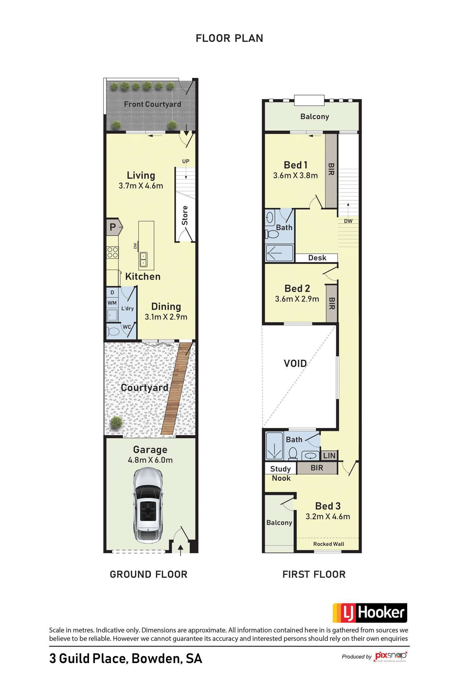 Floorplan of Homely house listing, 3 Guild Place, Bowden SA 5007