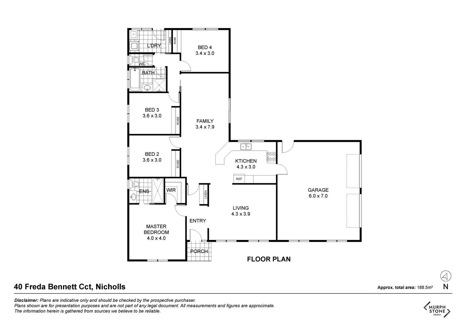 Floorplan of Homely house listing, 40 Freda Bennett Circuit, Nicholls ACT 2913