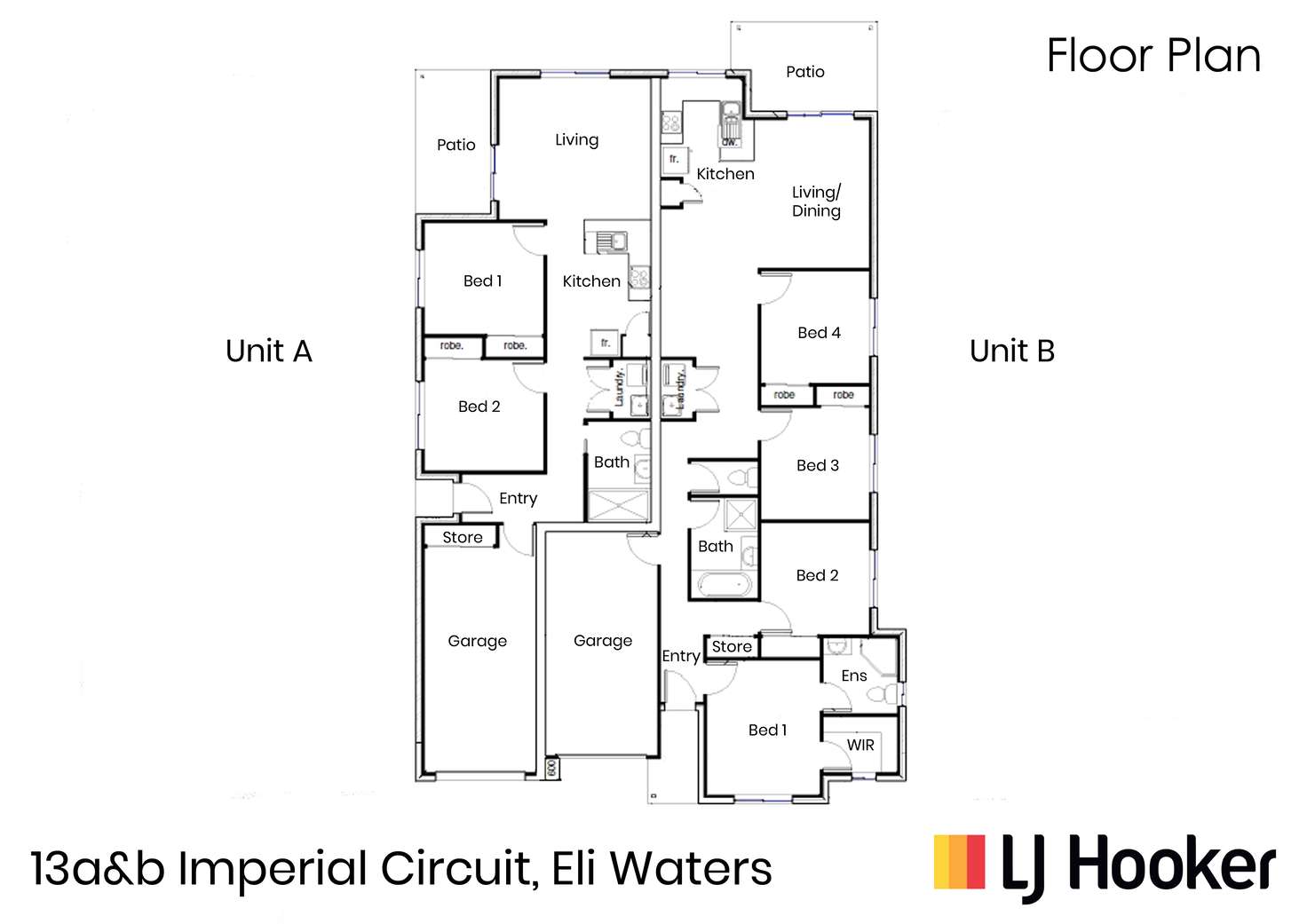 Floorplan of Homely house listing, 13 A&B Imperial Circuit, Eli Waters QLD 4655