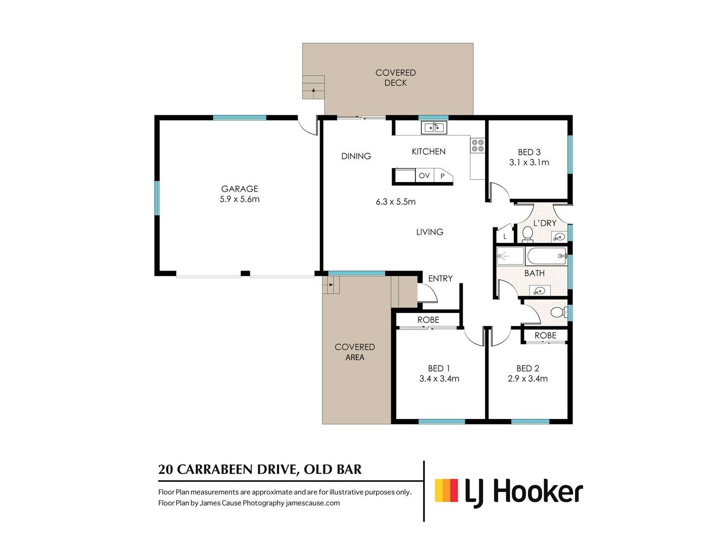 Floorplan of Homely house listing, 20 Carrabeen Drive, Old Bar NSW 2430